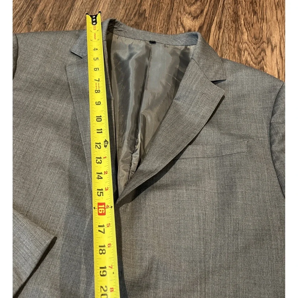 Bonobos Men Suit Jacket 46R Athletic Fit Pant  Wool Size 36X30 Color Gray